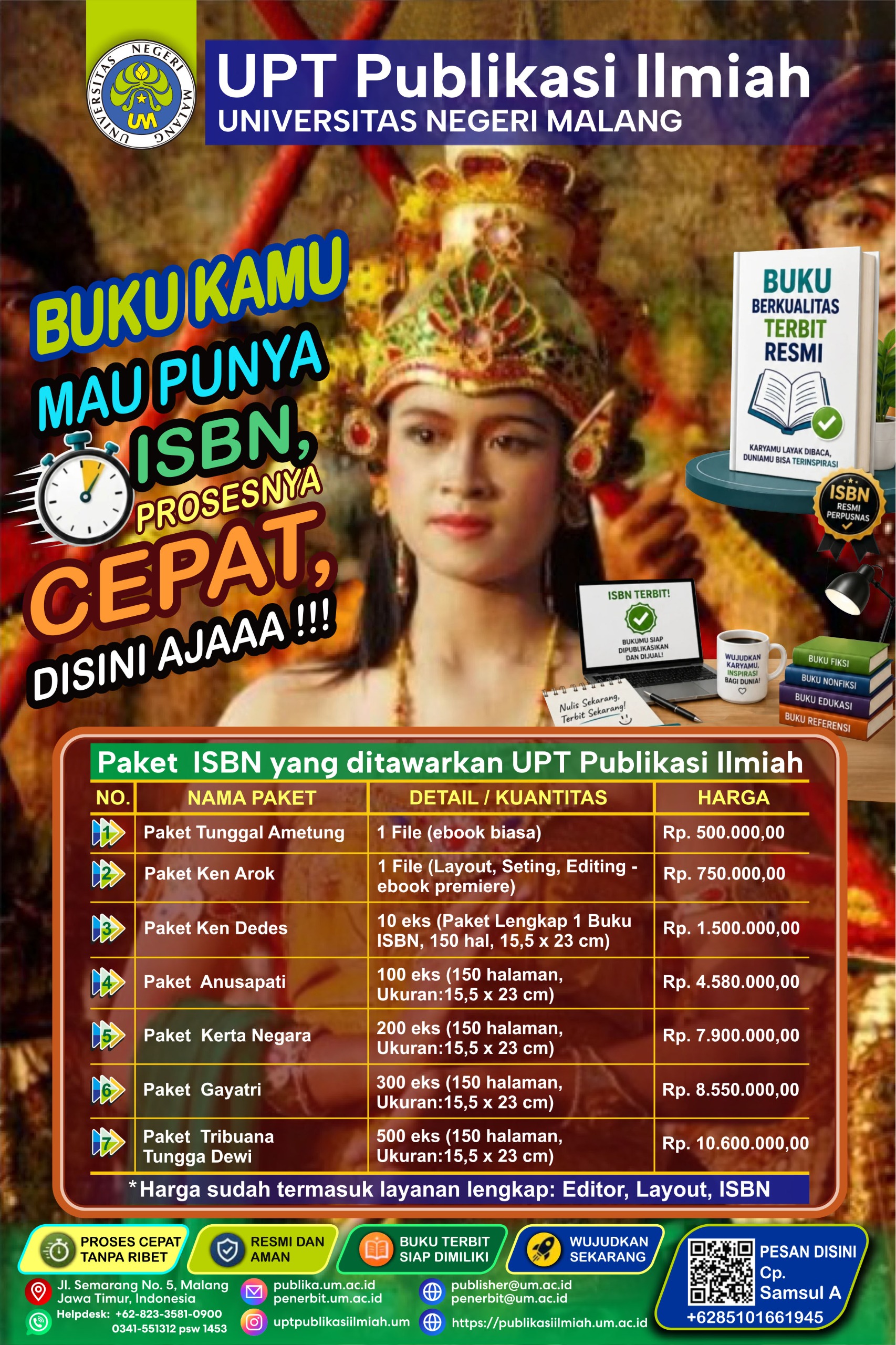 paket penerbitan buku ber ISBN